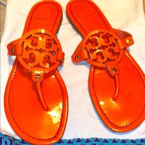 Orange Tory Burch Miller Sandals Size 11